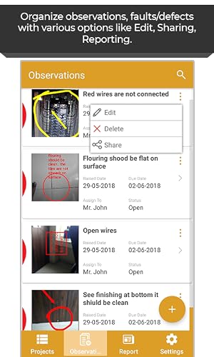 Site Inspection - Construction site auditing, snagging, report site faults