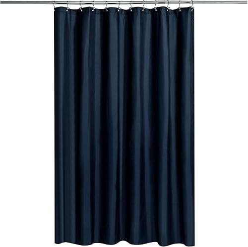 Miniatura 23 de N&Y Home Cortina o forro de tela para ducha, lavable a máquina, estrecho, negro, de 36 x 72 pulgadas