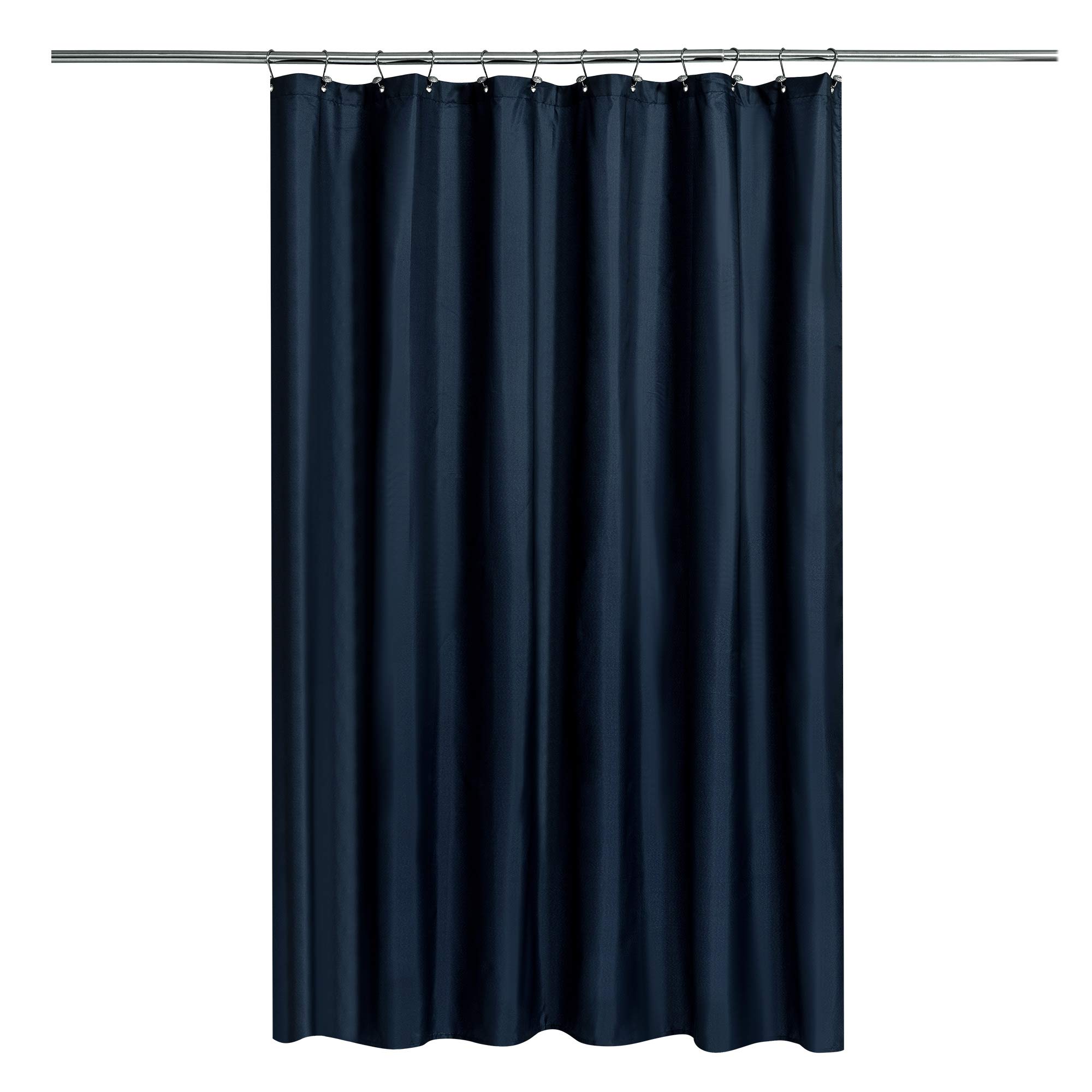 N&Y HOME Fabric Shower Curtain Liner with Weighted Magnets - Navy Blue Shower Curtain for Bathroom with Hotel Quality, Machine Washable, Water Repellent - Navy, 72x72 โ image 1