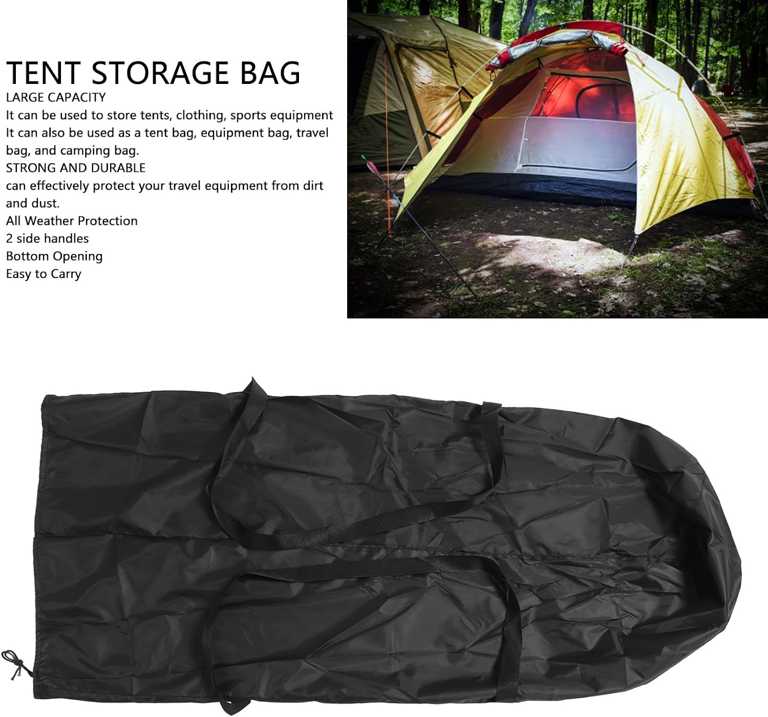 CCYLEZ Canopy Carrying Bag, Tent Storage Bag, Tearproof, for Hiking, Size L