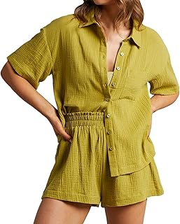 Traje de ocio de moda para mujer, pantalones cortos de verano y camisa de color sólido, conjunto de dos piezas, camisa de un solo pecho sexy, trajes delgados, pijamas cortos para mujer