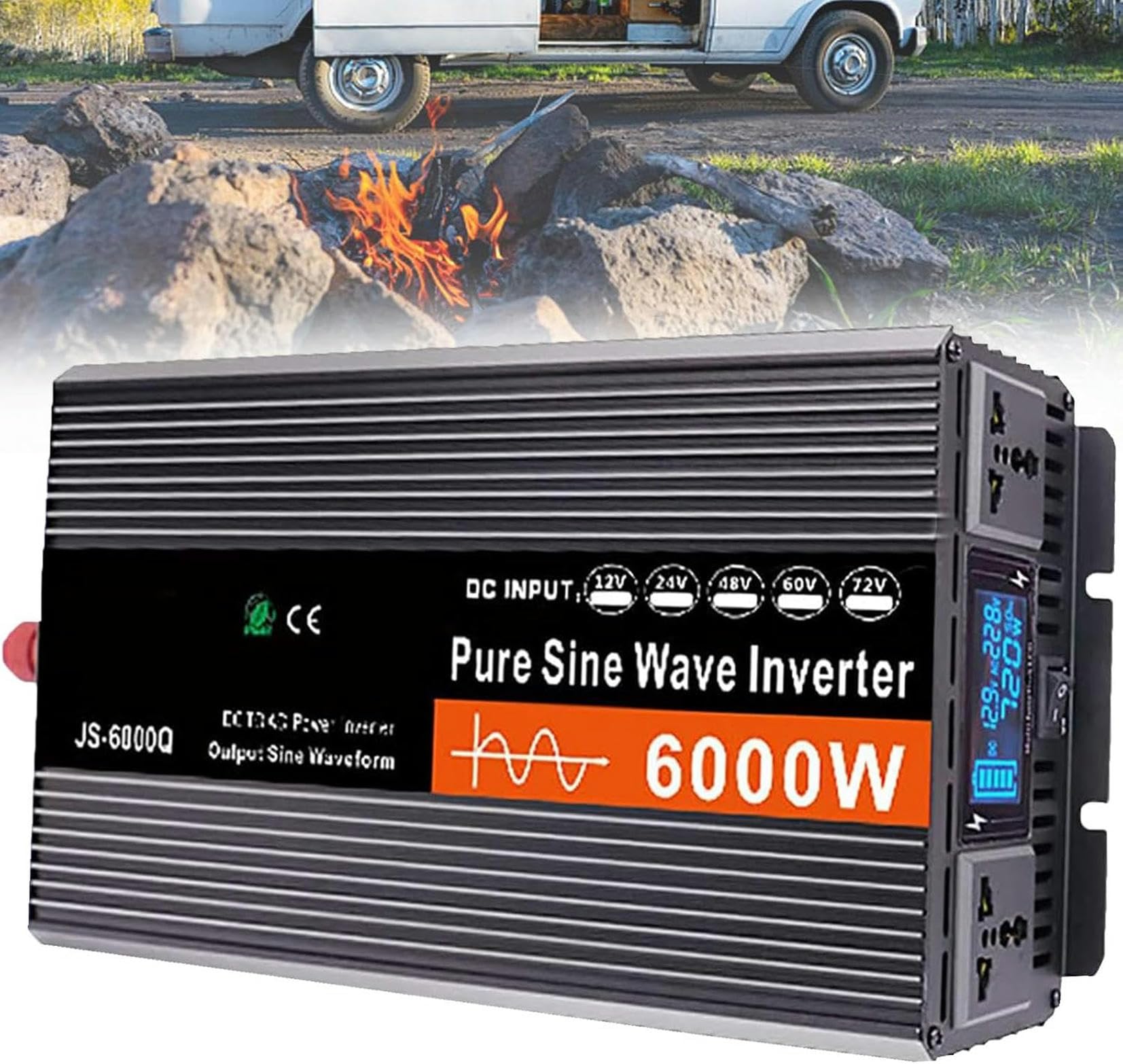 Onduleur de puissance 6000W pour camping-car et voyage en famille