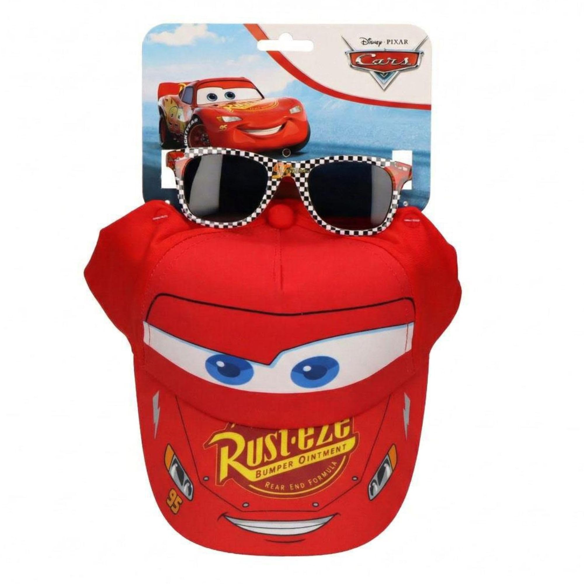 Gorra y Gafas de Sol Cars para Niños y Niñas – Accesorios Infantiles para el Verano, Protege del Sol, Ideal para Playa, Piscina y Actividades al Aire Libre, Diseño Divertido y Cómodo