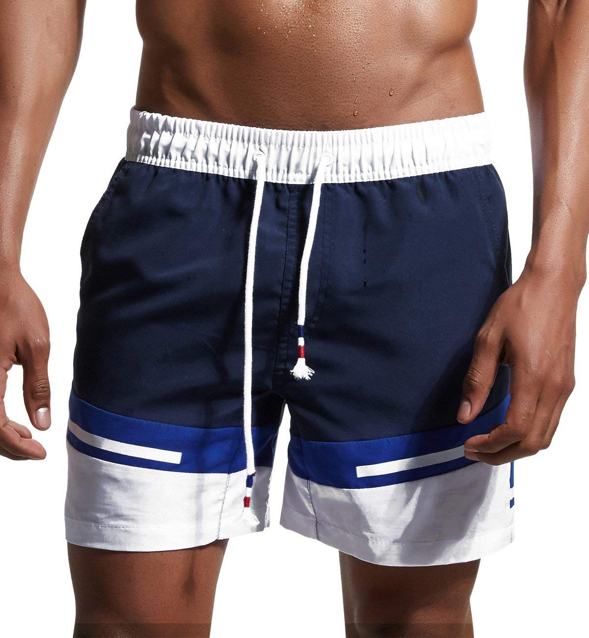 Lachi Bañador Hombre Traje de Baño Pantalon Corto de Playa Natación Piscina Secado Rápido con Forro de Mallas