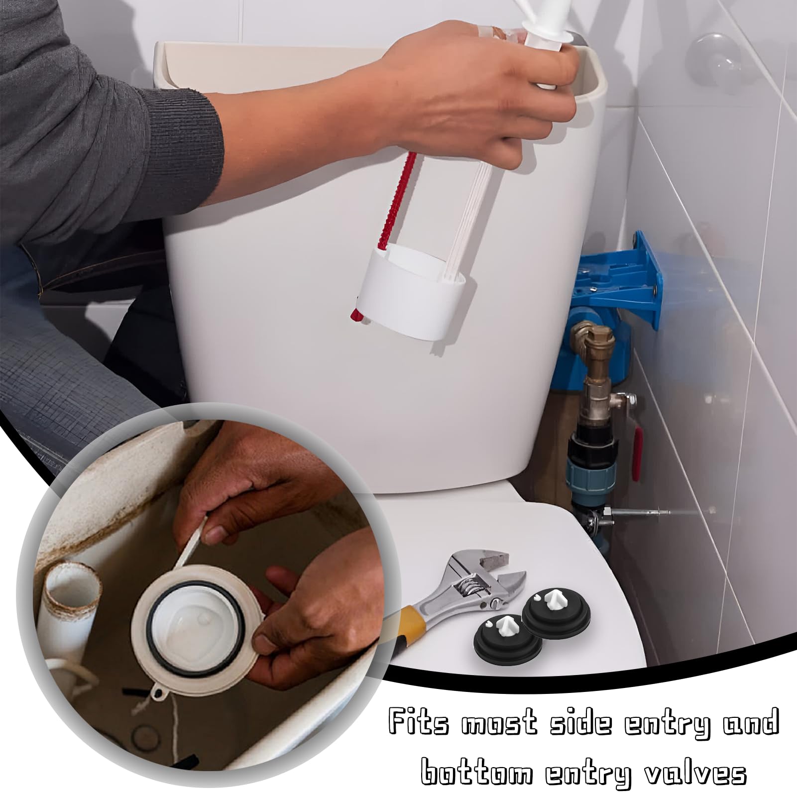 Mendorio Toiletten Füllventil Membran - 3 Stück Ersatz Für TECE