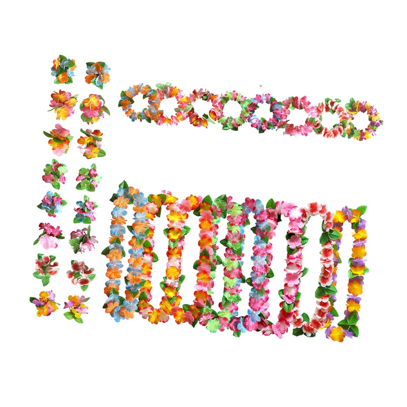 Tofficu 2juegos Guirnalda Hawaiana Diadema y Collar Floral Para Fiestas Bodas y Decoraciones De Verano Para Eventos y Fotografía
