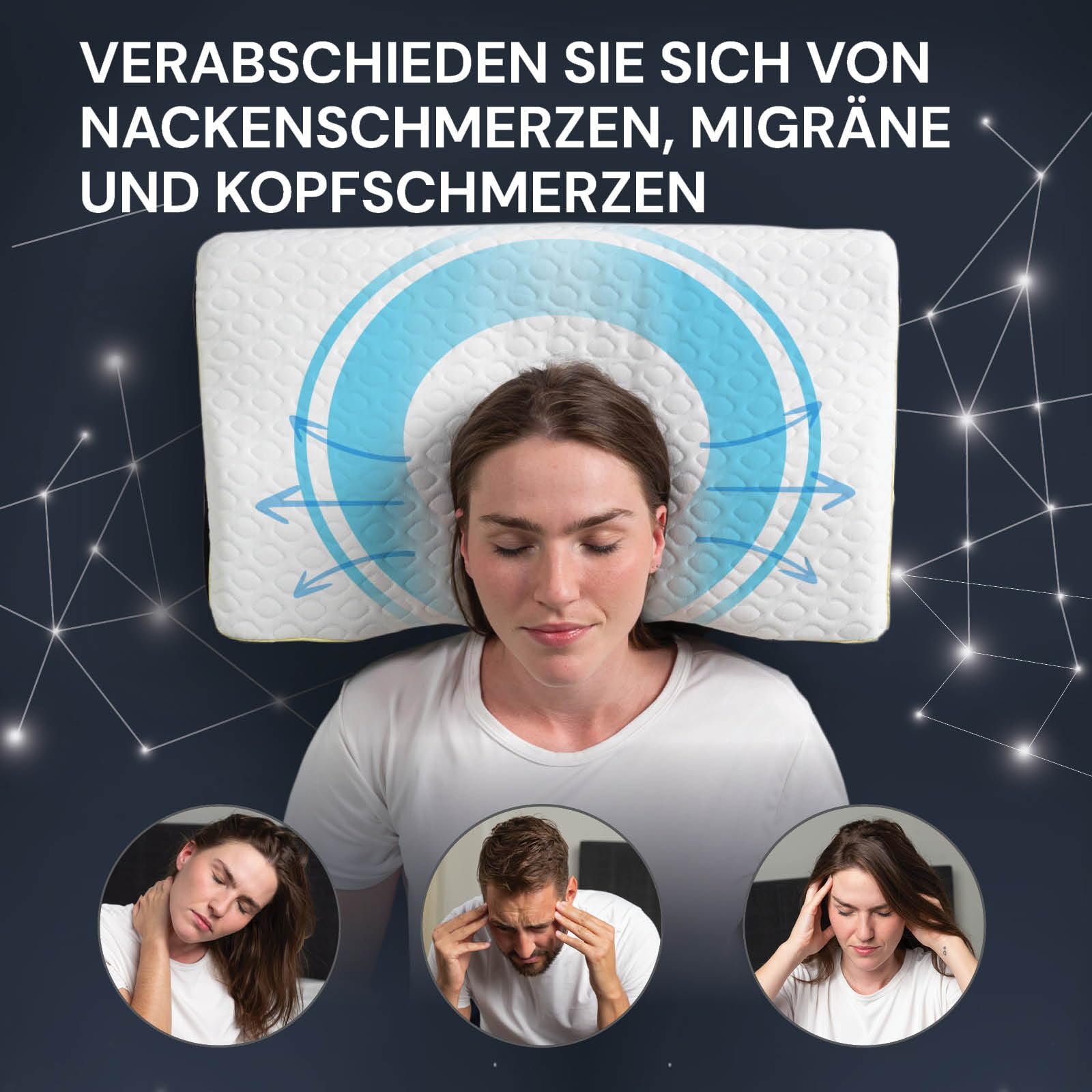 Vitapur Antischnarchkissen MemoSilver Ionity Nackenkissen mit Silberionen