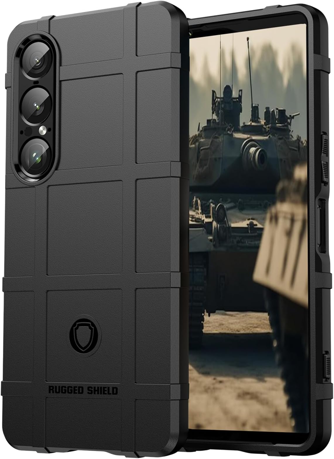 CCSmall for Sony Xperia 1 VII Case for Men, Rugged Heavy Duty Shockproof Cover, Military Grade Drop Protection Phone Case for Sony Xperia 1 VII HD Black