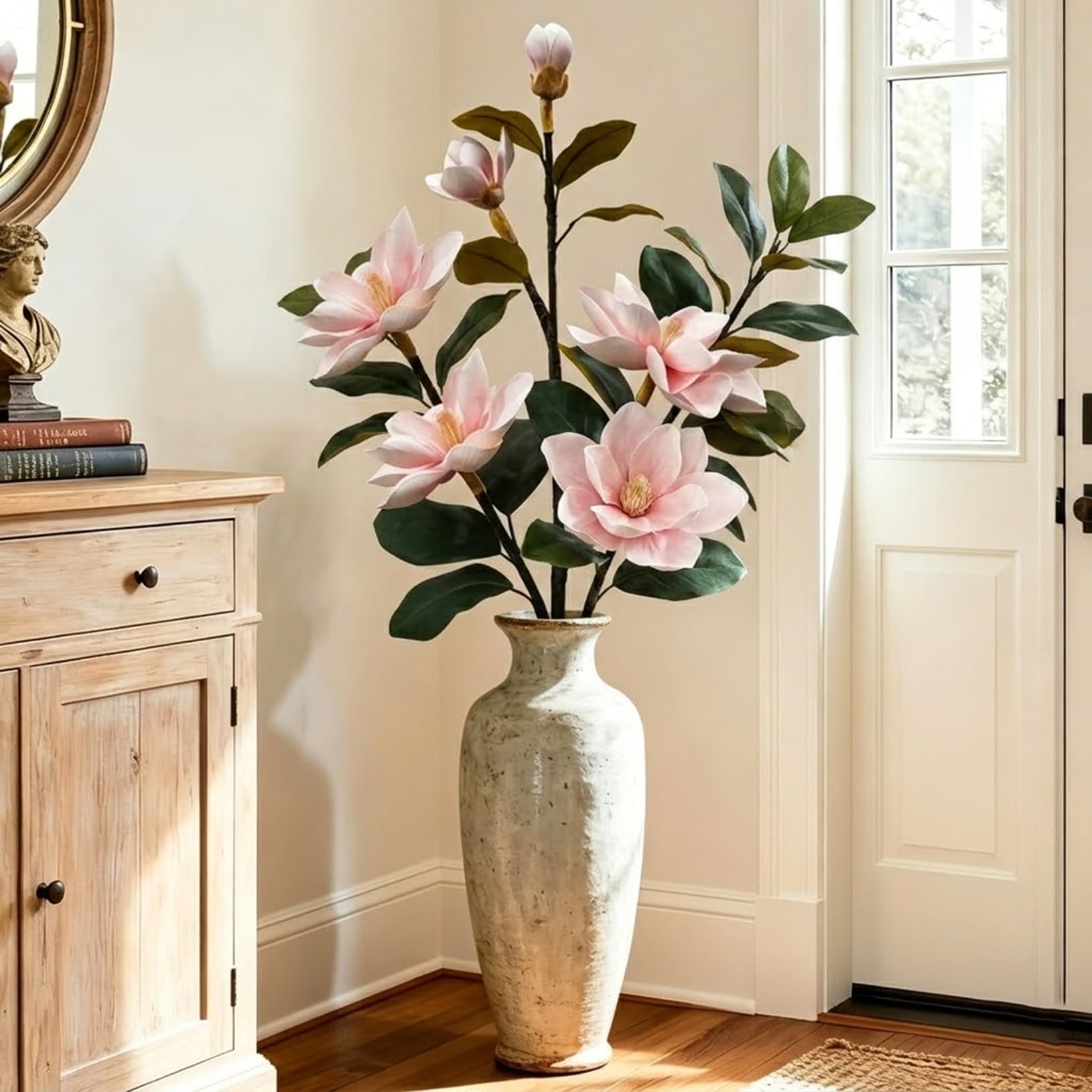 109 Cm/43'' Longue Fleurs Artificielles Géantes pour Décoration De Grandes Fleurs Artificielles en PU pour Grandes Vase Mariage, Fête Anniversaire, Salon,intérieur Pink a,One Size