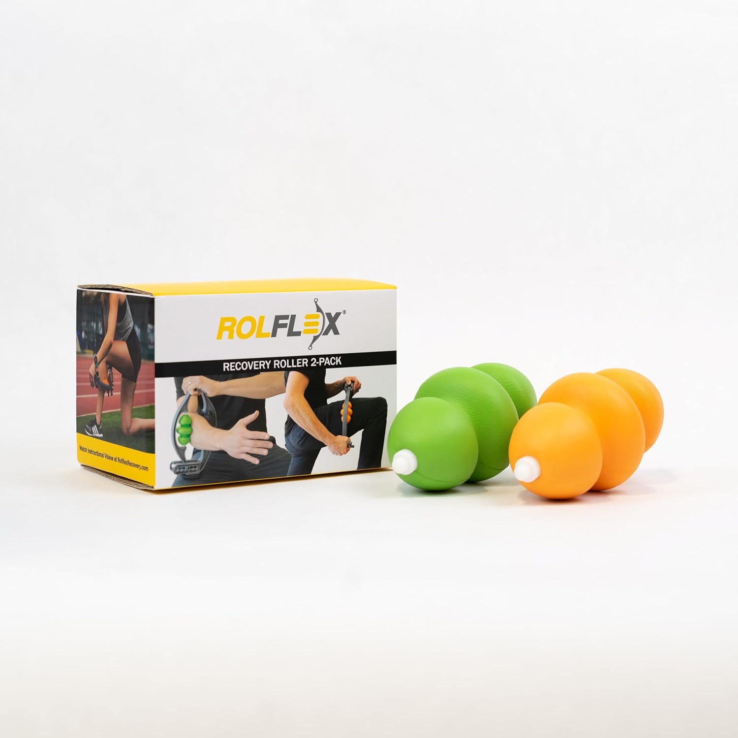 Rolflex Recovery Roller 2 Pack, Upgrade for Rolflex, Different Densities for a Cusomized Feel. Trigger Point Release, Mimic a Thumb.