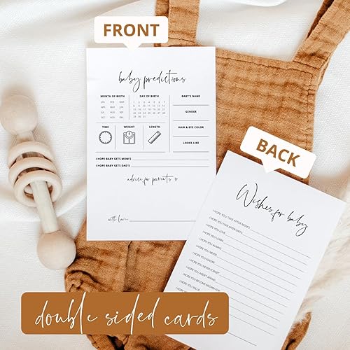 Miniatura 3 de Predicciones y tarjetas de consejos para actividades de juegos de baby shower, deseos para bebés, consejos para nuevos padres  30 tarjetas gruesas