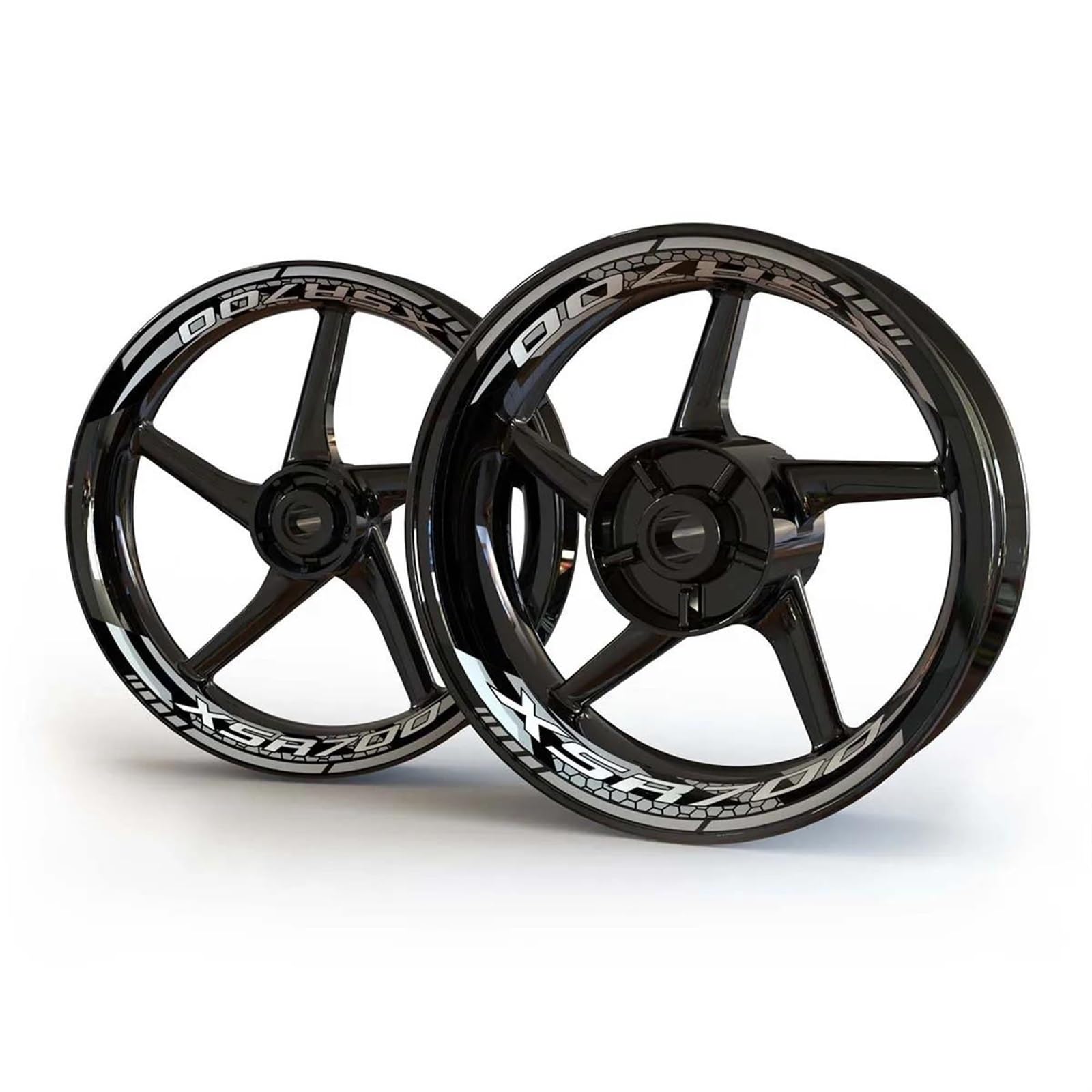 Motorcycle Hub Sticker Wheel Decal Rim Front and Rear Set for Yamaha Xsr 900 700 Decorative(Color7)