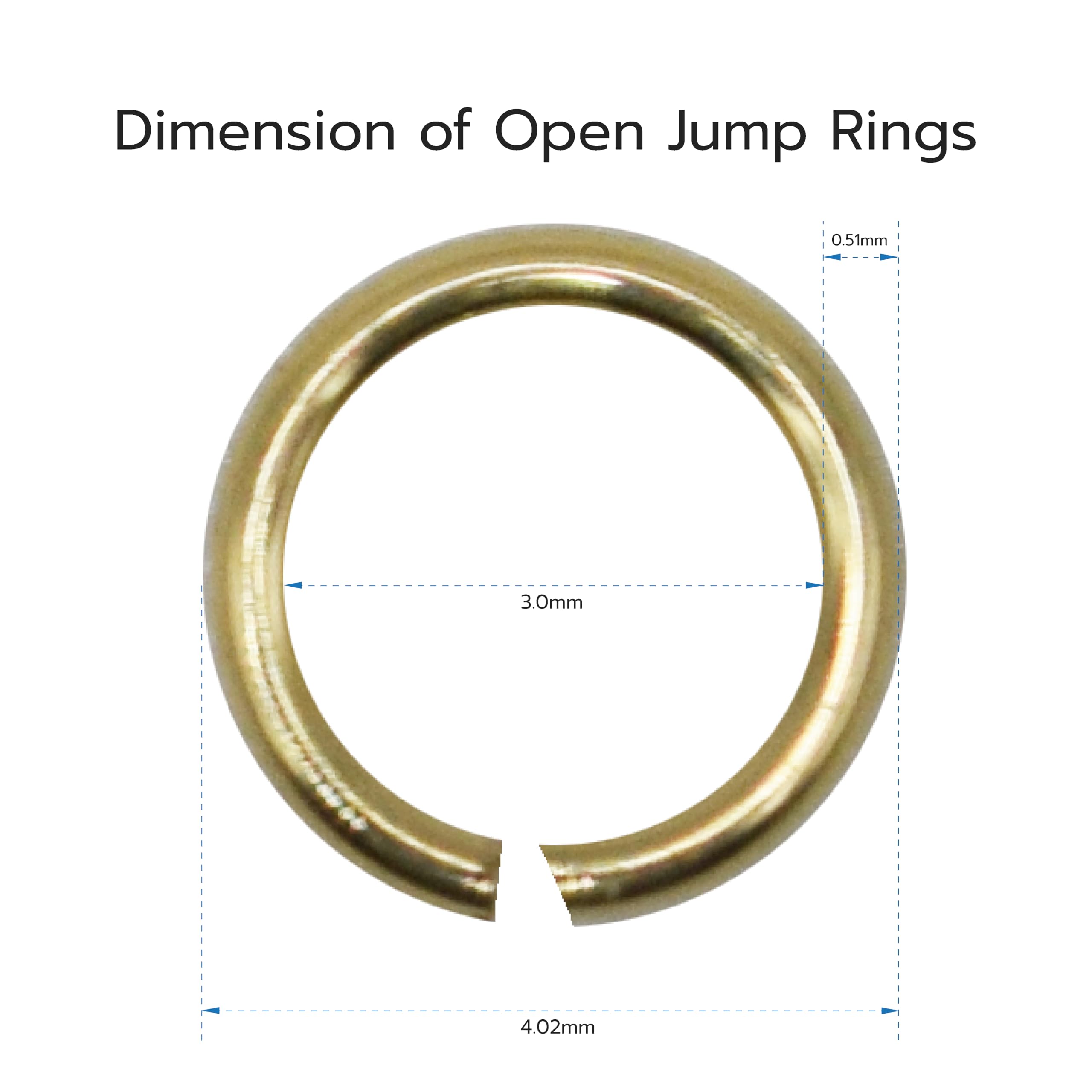Amazon.com: Solid 14K Yellow Gold Open Jump Rings 24 Gauge 5 pcs
