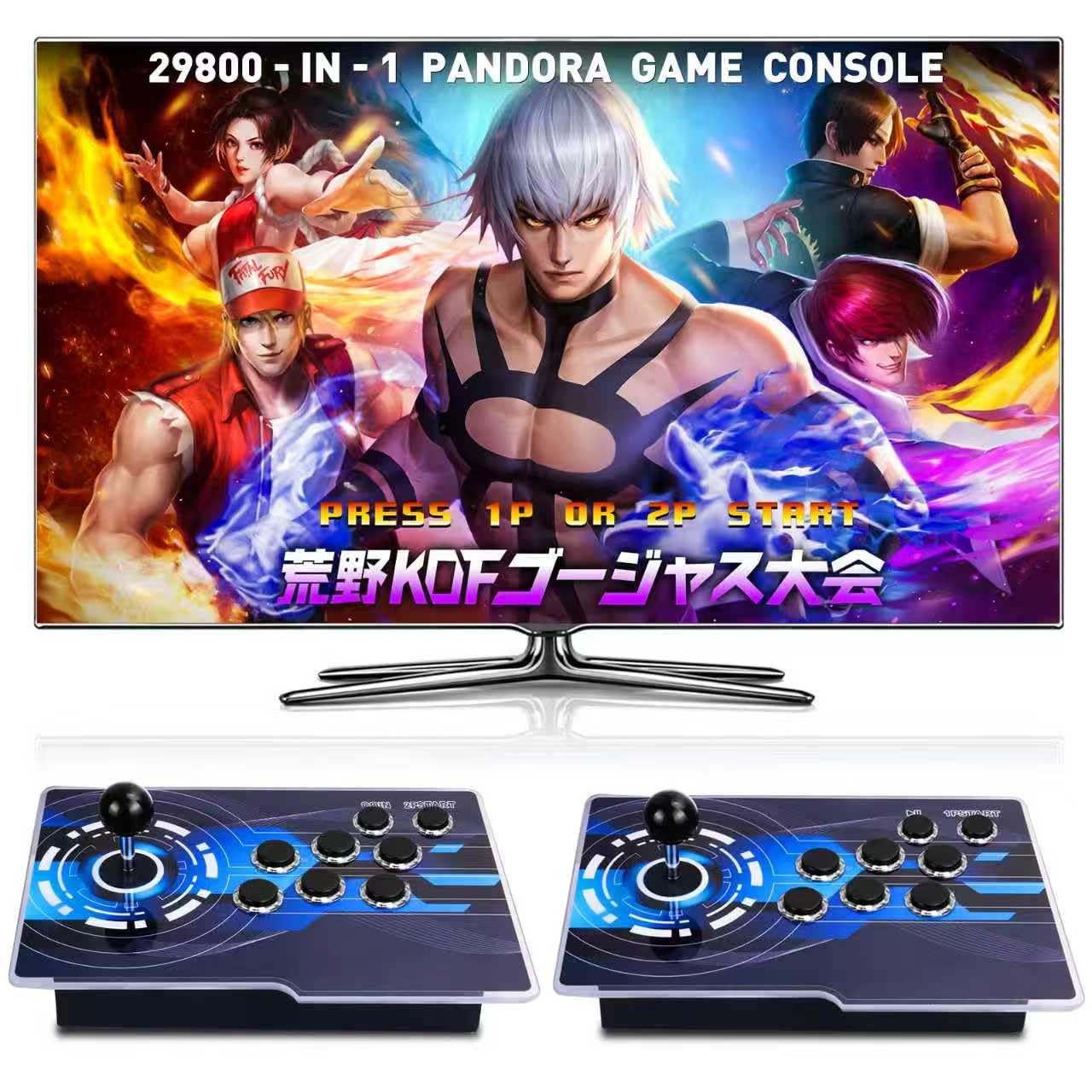 29800-in-1 Pandora Arcade, Dual Hosts, 4-Player 3D, 128GB Storage