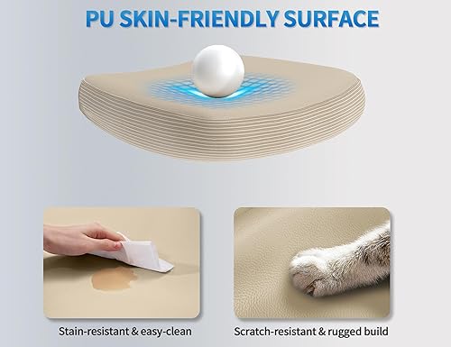 Miniatura 7 de TRALT Silla de oficina ergonómica  Silla de escritorio con respaldo alto ondulado, silla de computadora con soporte lumbar ajustable, sillas de