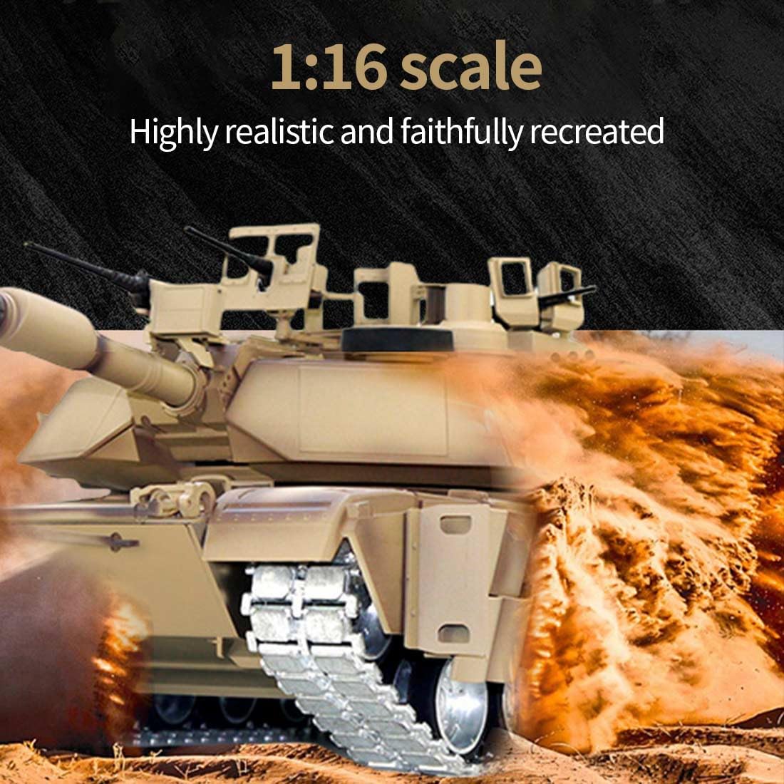 Model czołgu w skali 1/16 USA M1A2 SEP V2 RC, model czołgu głównego 2,4 G ze światłami dźwiękowymi i bitwą na podczerwień i piłkami wodnymi, model pojazdu wojskowego dla dorosłych