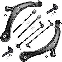 Vista 1078 de Detroit Axle - Kit de suspensión frontal de 8 piezas para Dodge Journey 2009-2015, 2 brazos de control inferiores, 2 rótulas, 2 varillas