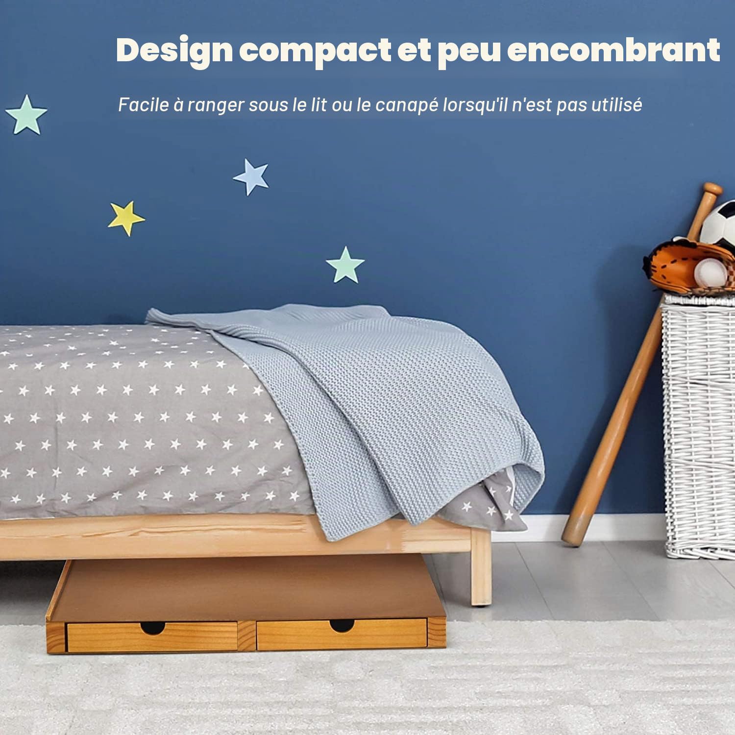 DREAMADE Plateau Puzzle en Bois, Tableau pour Puzzle 1000-1500 Pièces, avec Grande Plateforme, 4 Tiroirs Coulissants & Bord Antichute, Idéal pour Les Puzzles et Les Jeux, 65x80x6,5cm, Naturel