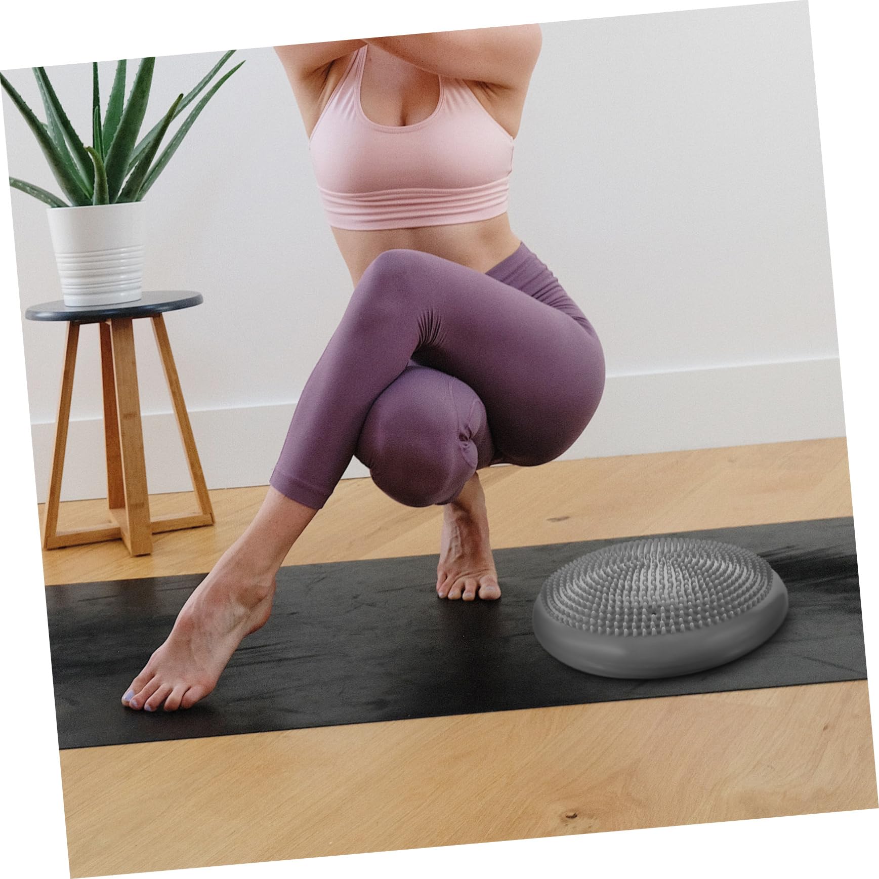 Hemobllo Coussin d'Équilibre Gonflable 33Cm Coussin Oscillant Extra Épais en Silicone Siège Ergonomique pour Yoga Fitness et Rééducation Soulagement des Maux de Dos