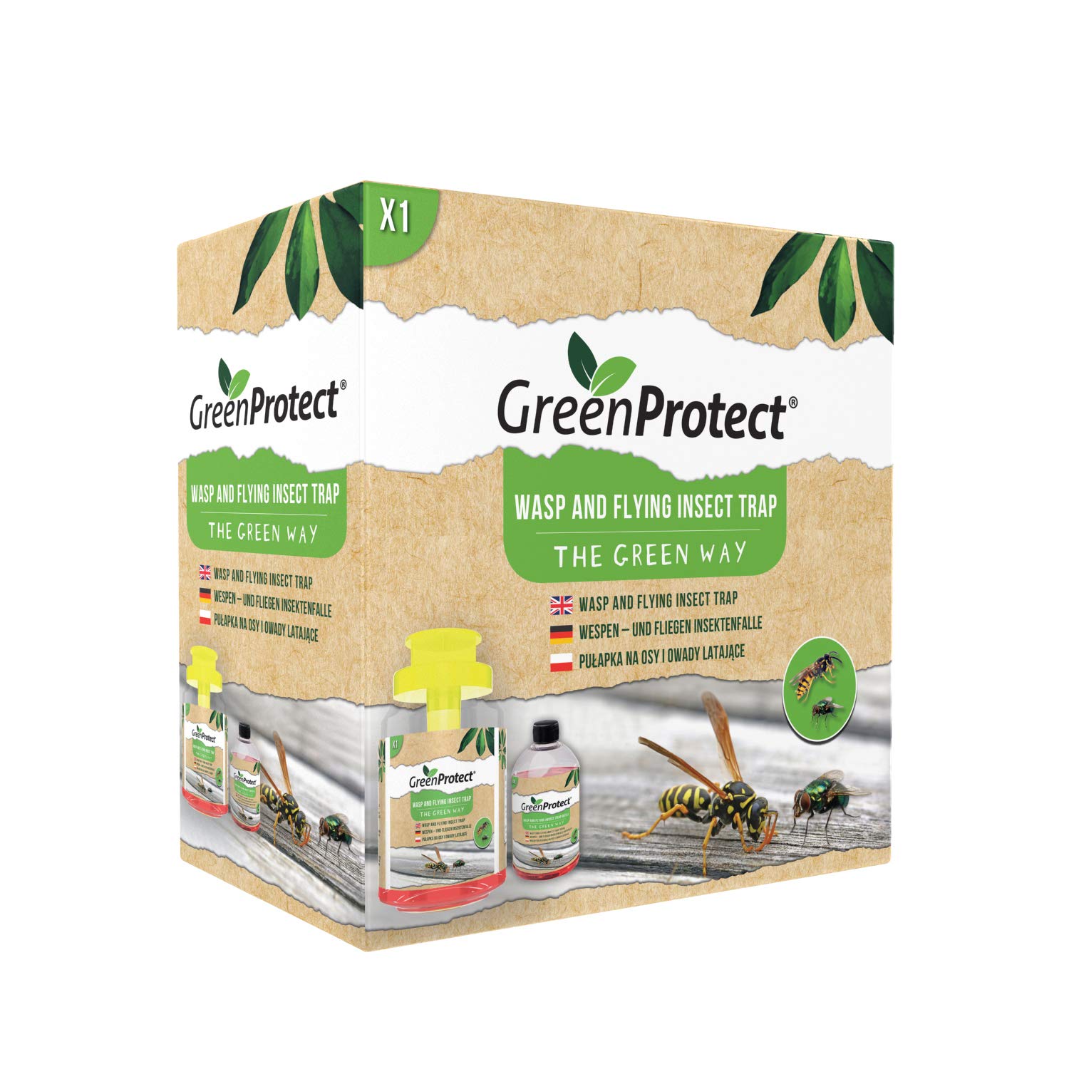 Buy Green Protect Wasp & Flying Insect Trap - Pest Control - Fly Killer ...