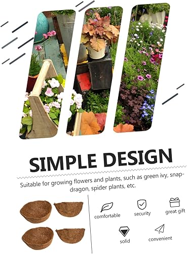 Miniatura 6 de Happyyami 4pcs Coconut Palm Flower Basket Lining Basket Liner Replacement Pot Basket Liners Planters Inserts Liners Planter Pot Planter Inserts