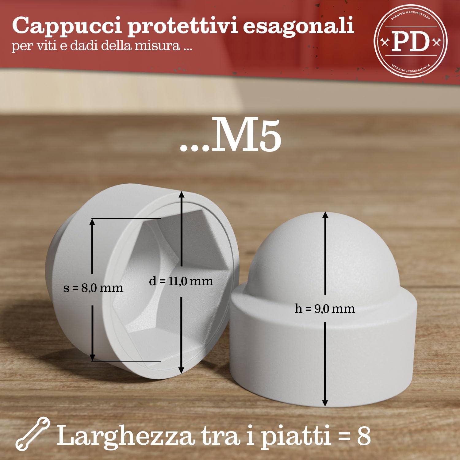 Tappi Per Fori Di Plastica Bianchi - 120 Pezzi, Copri Viti Per Mobili E Armadi - Foto 8