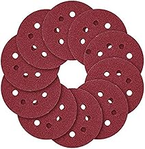 Miady 5-Inch 8-Hole Hook and Loop Sanding Discs 70PCS, 40/80/120/240/320/600/800 Assorted Grits Sandpaper for Aluminum - Pack of 70