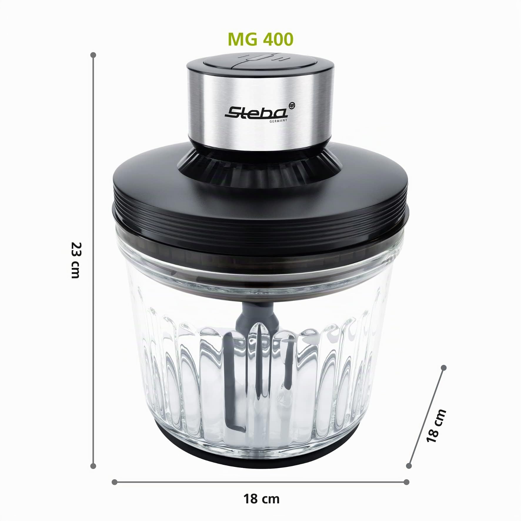 Steba Multi-Zerkleinerer MG 400 mit Glasbehälter, 2L, 400W
