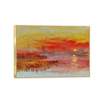 Amazon.co.jp: JMWターナー「緋色の夕日」有名なキャンバス