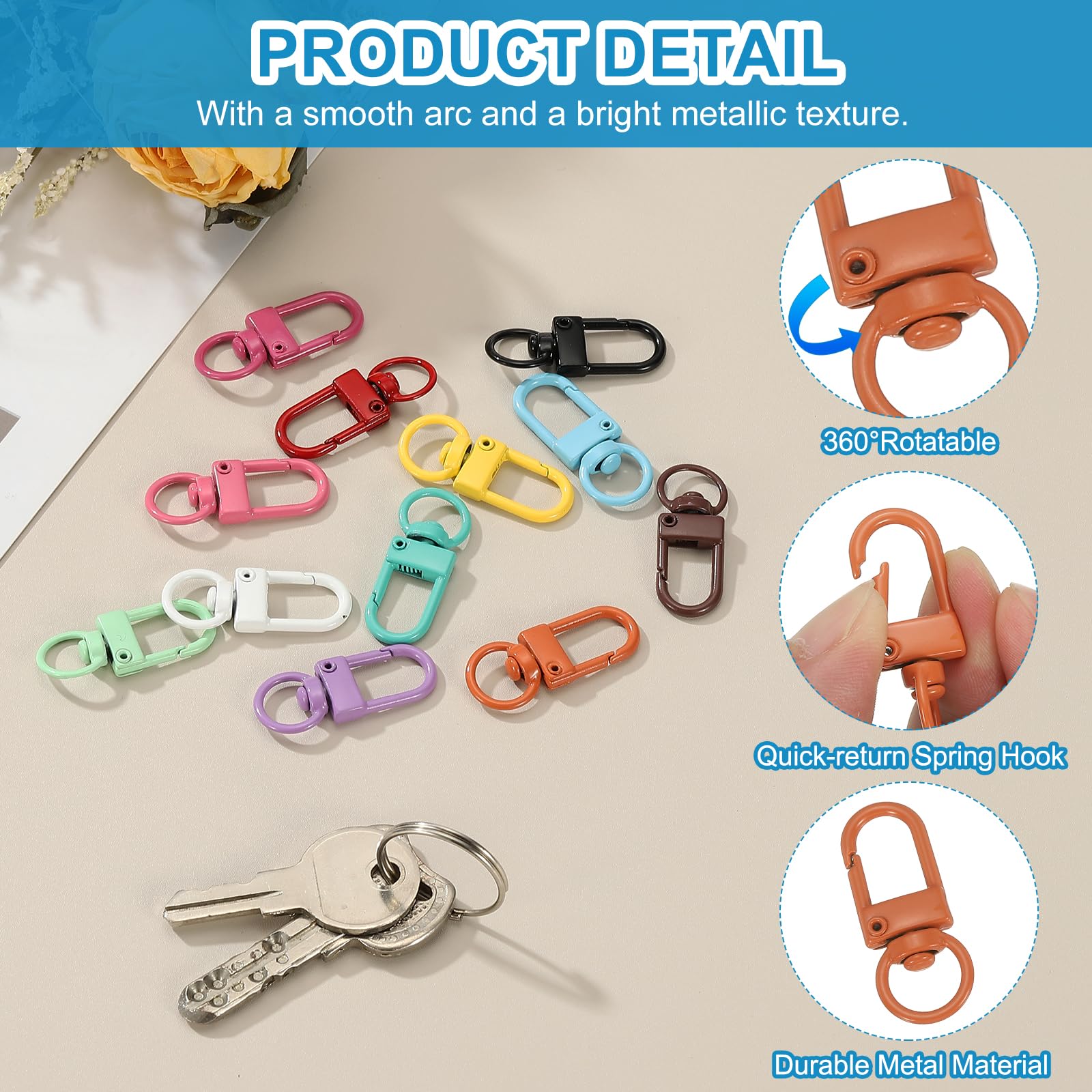 Amazon.com: PATIKIL Swivel Lobster Clasp, 30 Pcs Metal Swivel