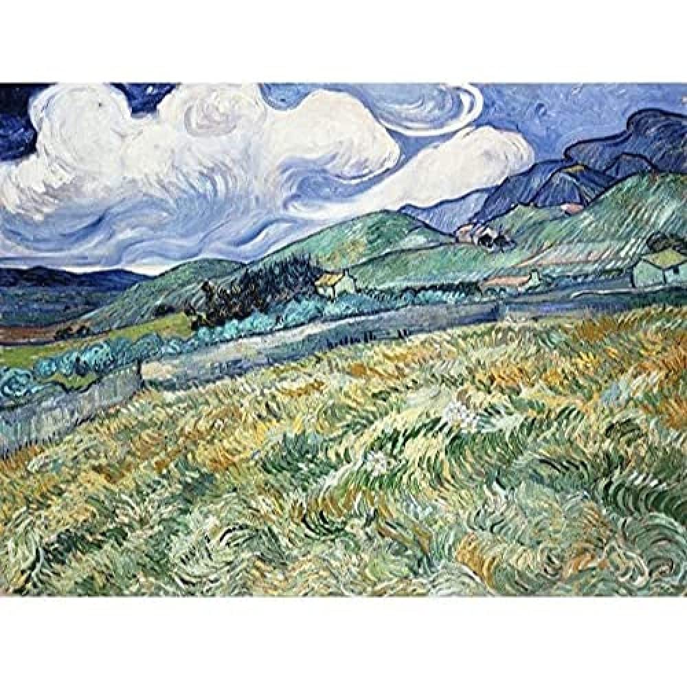 Vincent Van Gogh Landschaft von Saint Remy Kunstdruck Leinwand Premium Wanddekoration Poster Wandbild