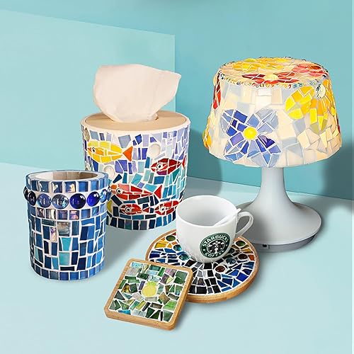 Miniatura 6 de Mosaico de espejo de ilusión de vidrio irregular de 10.58 oz para manualidades, baño, cocina, decoración del hogar, proyecto de arte de bricolaje,