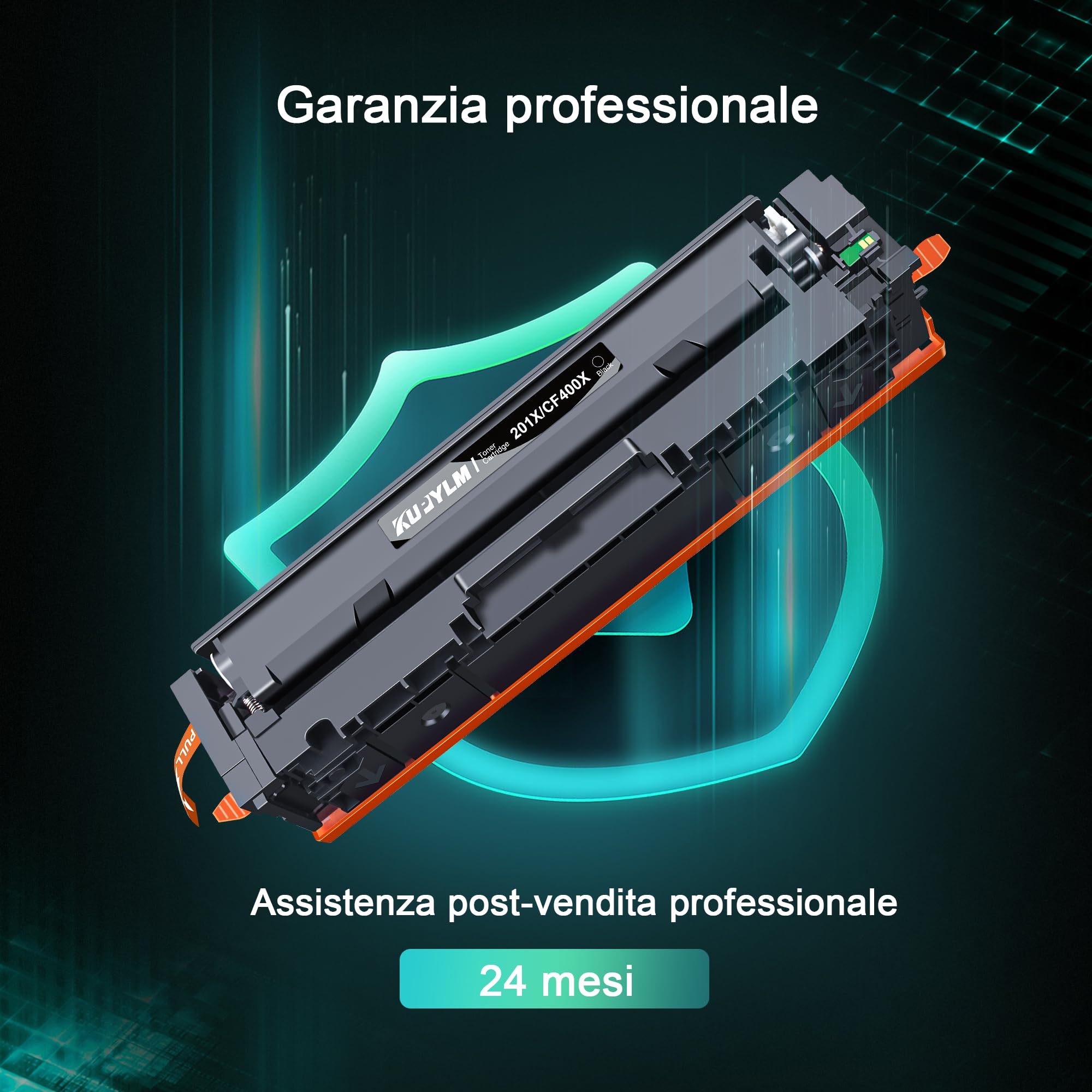 KUPYLM 201X 201A Cartuccia Toner Compatibili per HP 201X CF400X CF400A CF401X CF402X CF403X Toner Color Laserjet Pro MFP M277dw M277n M277 M274n M252n M252dw M277c6 (Nero,Ciano,Giallo,Magenta,4-Pack)