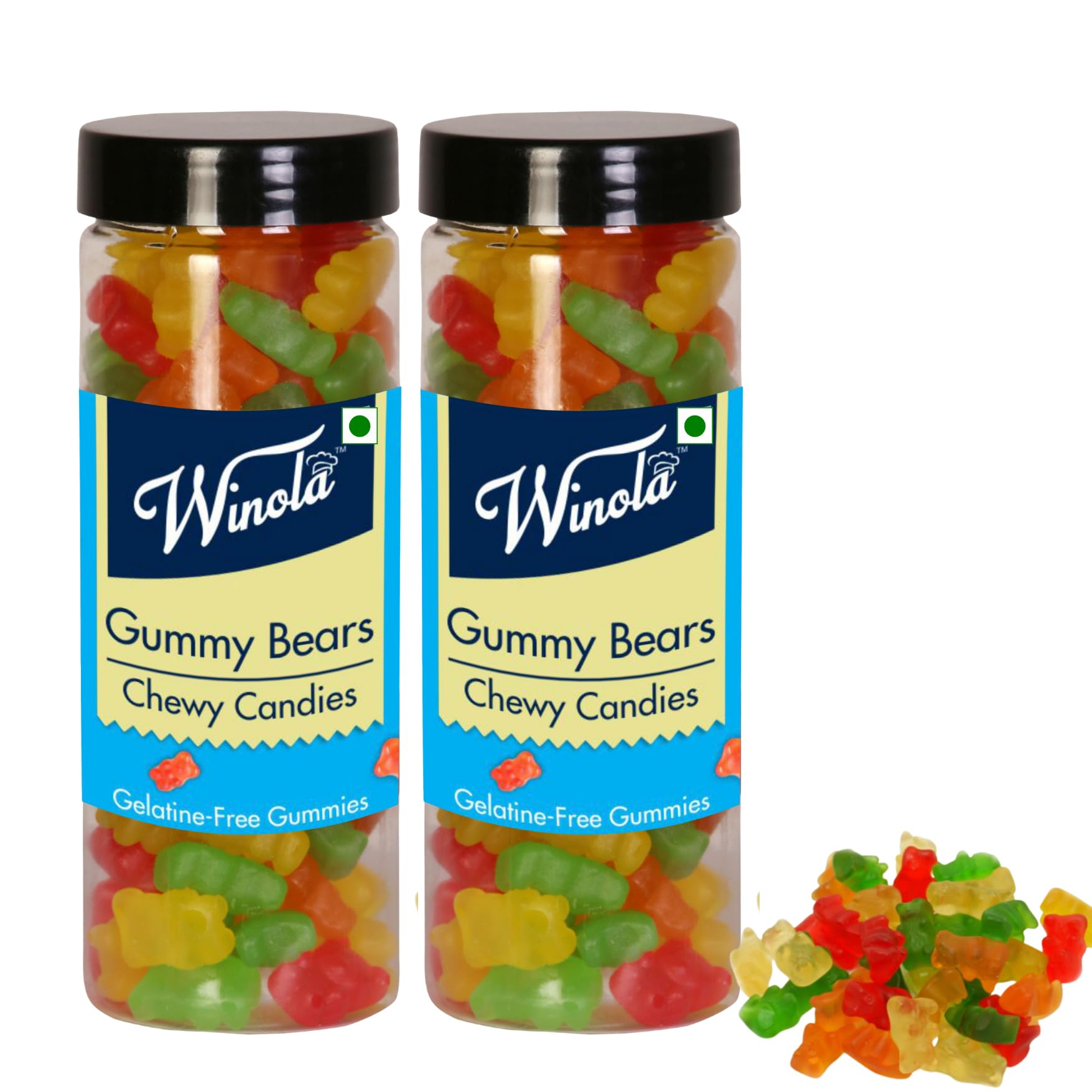 Winola Gummy Bears-Mix Fruit Chewy Candies|Gelatine Free Imported Gummies 100% Veg (180 Gm X Pack Of 2) (B0CQRLT6FR) Amazon Price History, Amazon Price Tracker