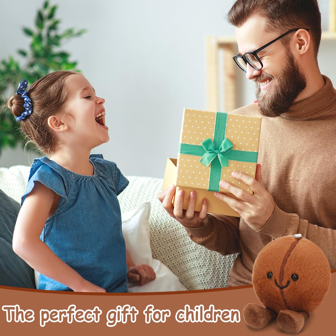 O-Kinee Palm Pals, Mini Peluches de Granos de café de 13 cm