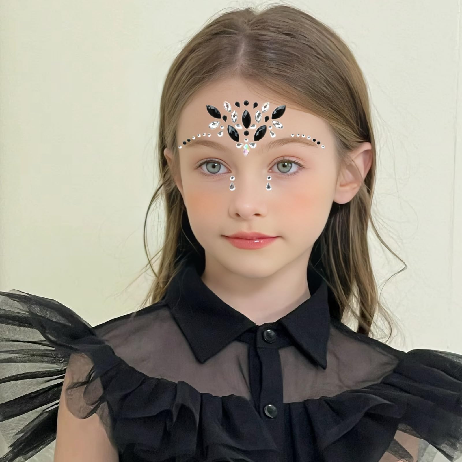 6 Pcs Face Jewels Stickers,Halloween Face Gems Stick On,Sparkling Face Gems For Festivals, Music Festivals - Image 3