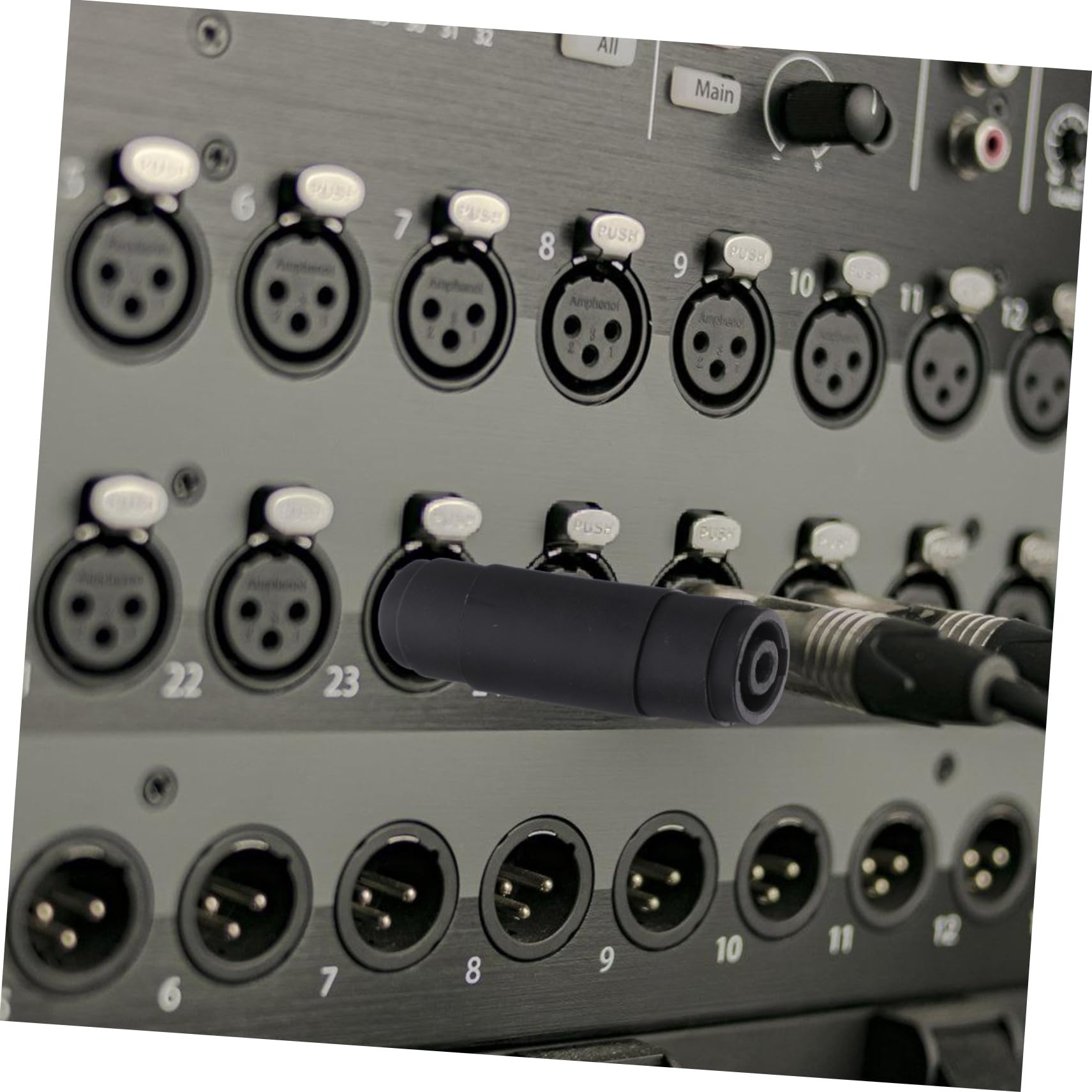 Hemobllo 6pezzi Connettori Audio Maschio Poli Per Casse e Dispositivi Audio Professionali Colore Nero Resistente e Durevole