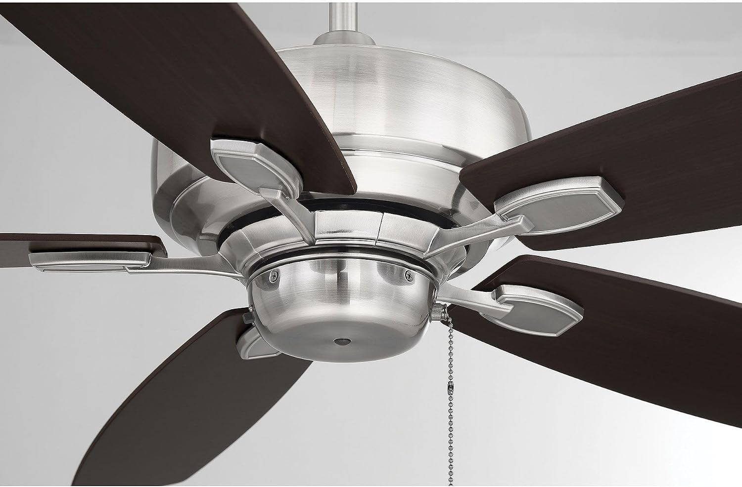 Savoy House 52-830-5RV-187 Downrod Mount, 5 Walnut / Chestnut Blades Ceiling fan, Brushed Pewter