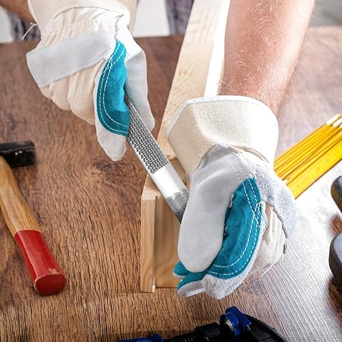 Miniatura 5 de Lima de escofina de madera de 4 vías de 8 pulgadas, lima de mano de carbono alto de grado premium y escofina redonda, limas semirredondas planas y