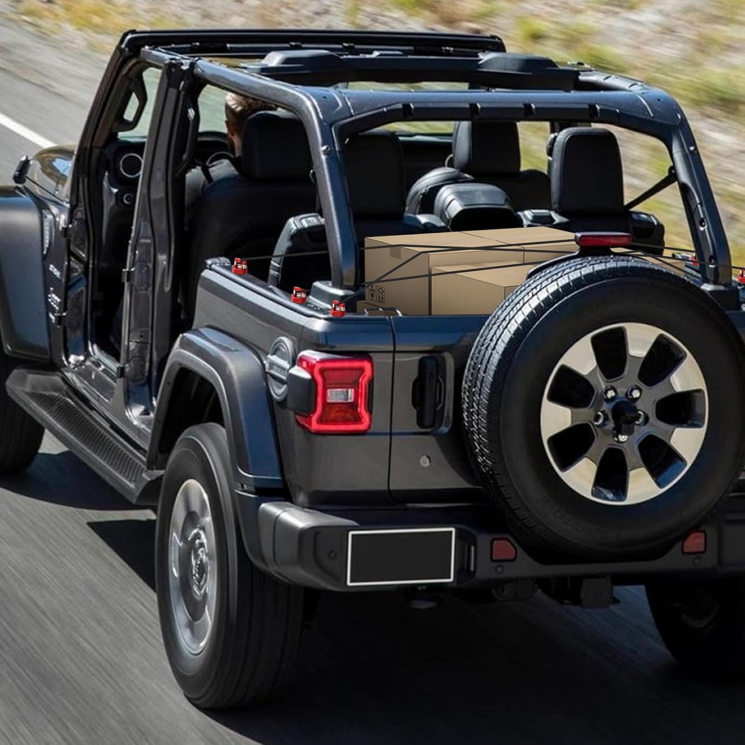 JOJOCY Billet Aluminum Hard Top Quick Release Thumb Screw 6 PCS, Hard Top Fastener with Integrated D Ring for Je-ep Wrang-ler JK JKU JL JLU JT