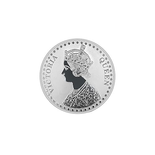 99.9% Pure Silver Queen Victoria Coin/Sikka with Box for Gifting & Investment Use (5 Grams - 100 Grams)