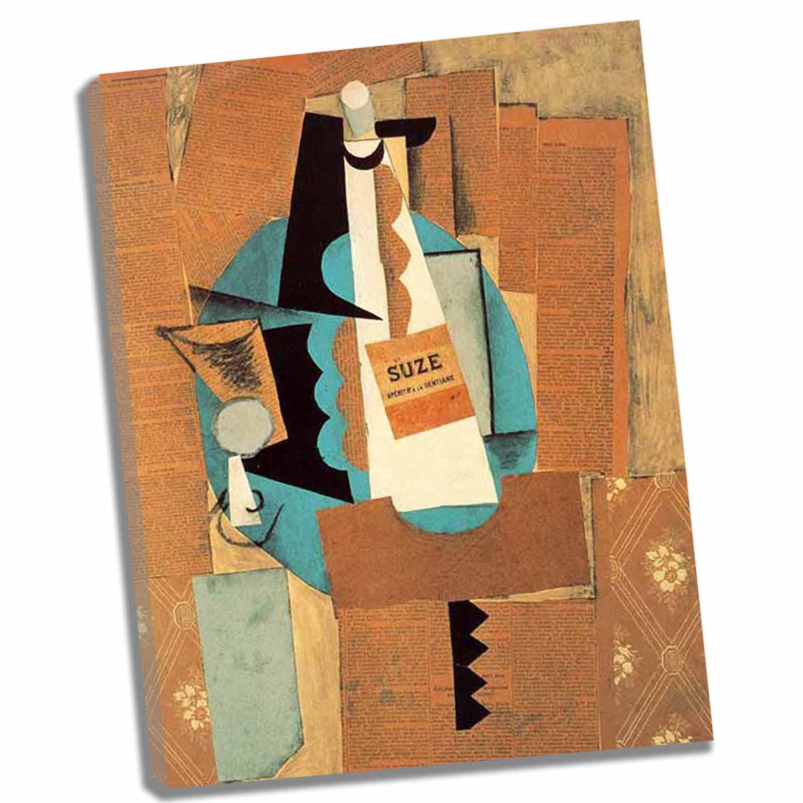 Amazon.co.jp: パブロ・ピカソGlass and Bottle of Suze 絵画