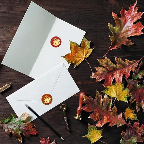 Miniatura 7 de MAYJOYDIY Sello de cera de calabaza, sello de cera de sellado de calabaza, cabeza de latón, mango de madera, Halloween, Acción de Gracias, sellos de