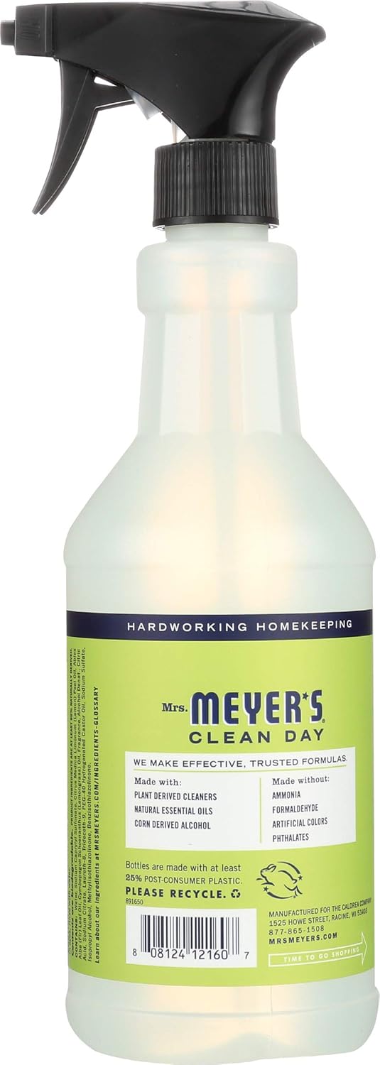 Mrs. Meyer's Mirror & Window Cleaner, Great for Indoor & Outdoor Glass Surfaces, Lemon Verbena, 24 Fl Oz : Health & Household