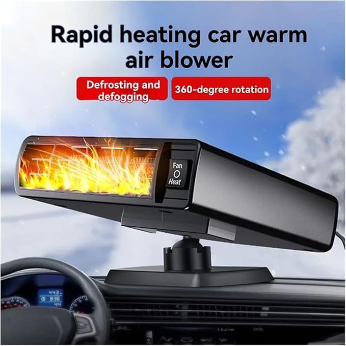 Calefactor Eléctrico Portátil 12V Convector con Ventilador y Rotación miniatura 4