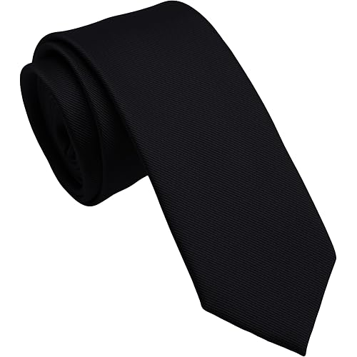 Skinny Ties for Men, 2.5-Inch Slim Neckties, Solid Color Packs