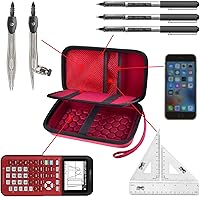 Vista 41 de Funda compatible con Texas Instruments TI-Nspire CX II/TI Nspire CX/TI-NSPIRE CX-II T CAS/para calculadora gráfica a color TI-84 Plus/TI-83 Plus CE