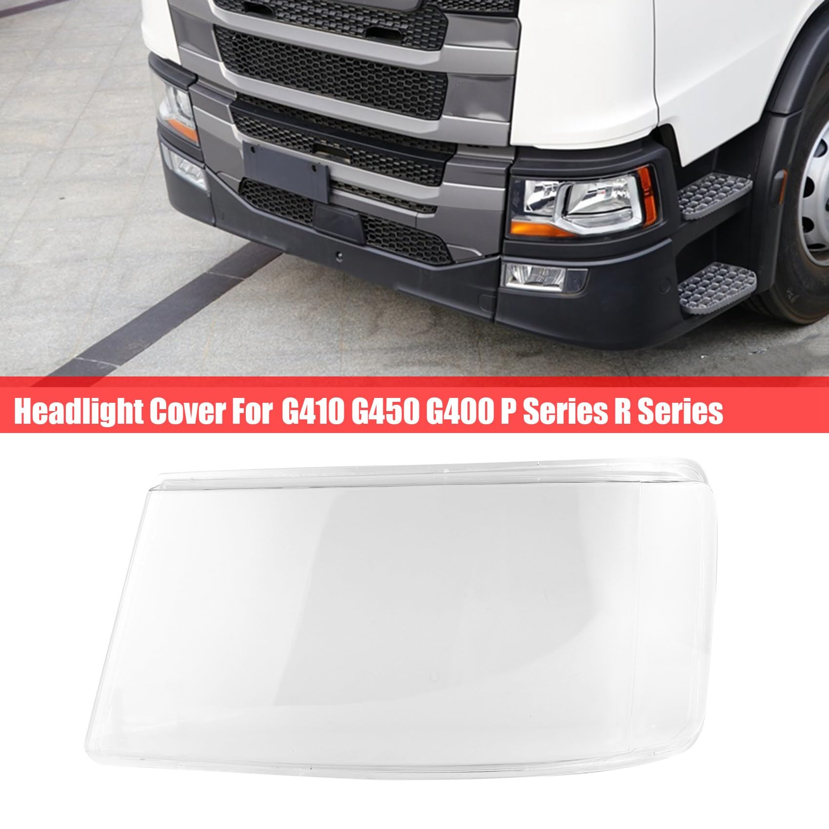 Copertura Faro Anteriore Per Scania G410, G450, G400, Serie P E R - Lente In Plastica Trasparente - Foto 3