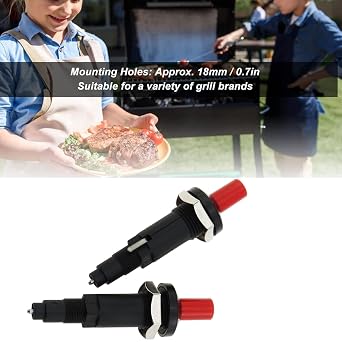 2 x Piezo Igniter,Button Igniter,1 Out 2 Piezo Spark Igniter Electrode Spark Igniter Gas Grill Igniters for gas fireplace & oven