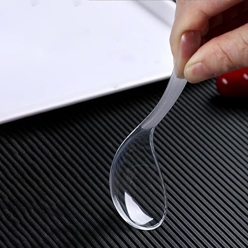 Miniatura 10 de Paquete de 50 cucharas de sopa asiáticas desechables para comedor, cuchara china de plástico transparente (50 unidades, transparente)
